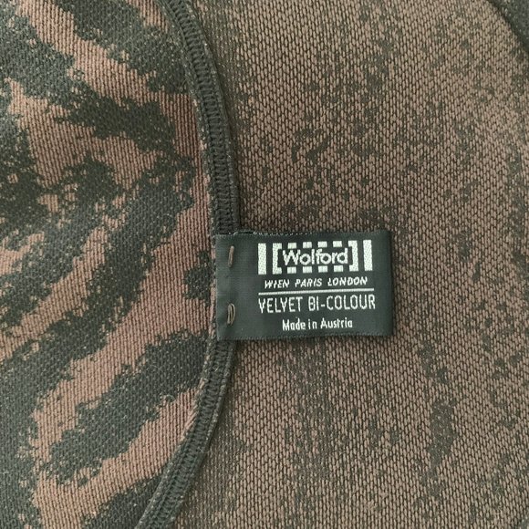 Wolford Bi-Color Velvet Animal Print Tank Top Size L - Picture 3 of 4